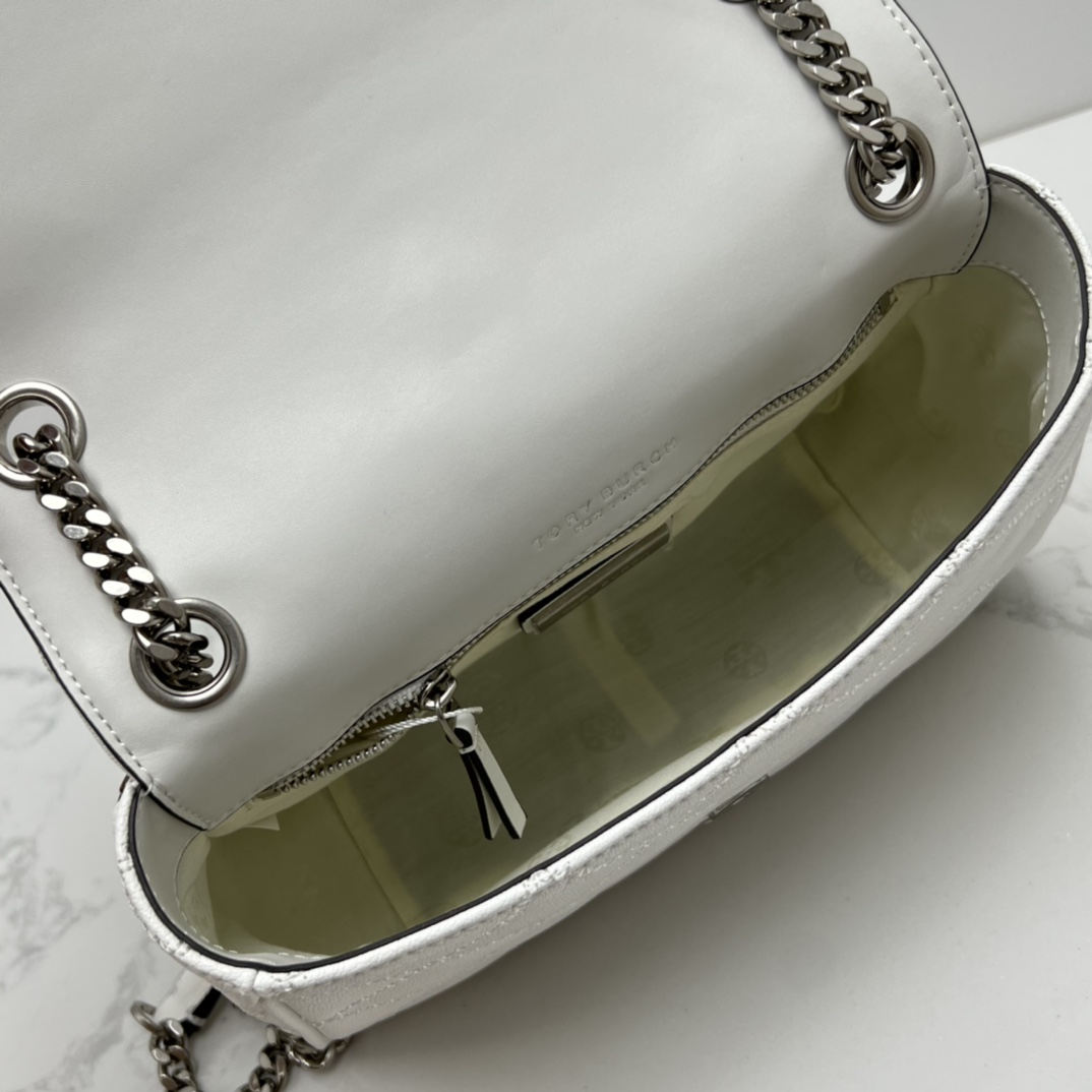 Tory Burch ～ToryBurch 87863 新款翻盖包 单肩斜挎盖头包 植鞣牛皮 磨砂金色五金