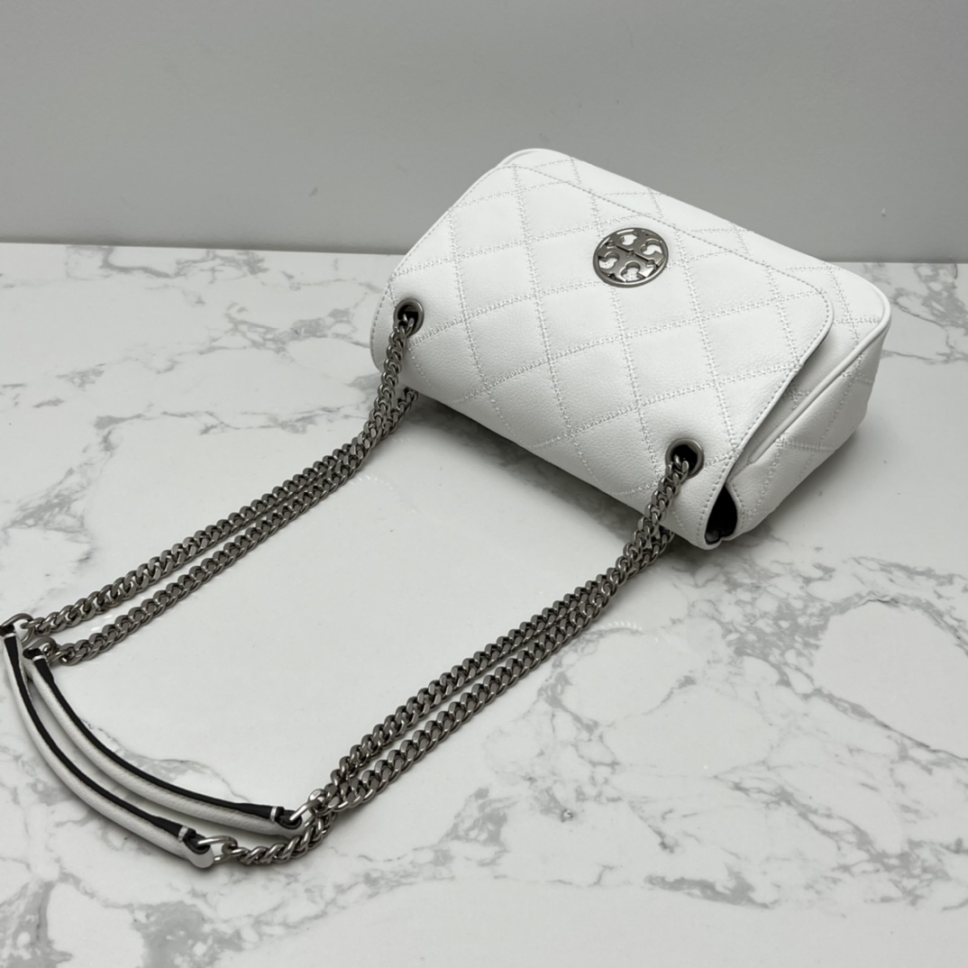 Tory Burch ～ToryBurch 87863 新款翻盖包 单肩斜挎盖头包 植鞣牛皮 磨砂金色五金