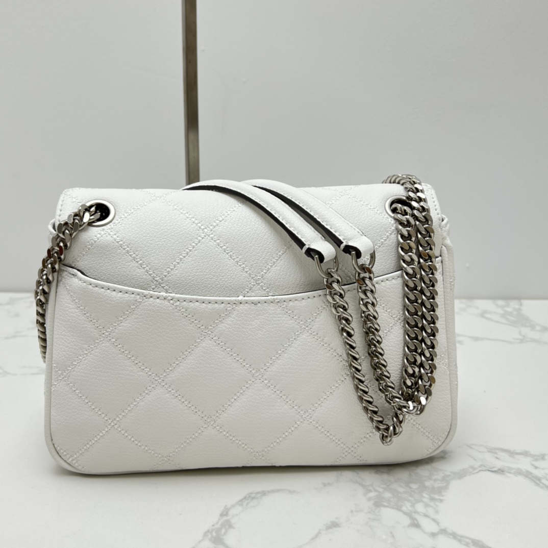Tory Burch ～ToryBurch 87863 新款翻盖包 单肩斜挎盖头包 植鞣牛皮 磨砂金色五金