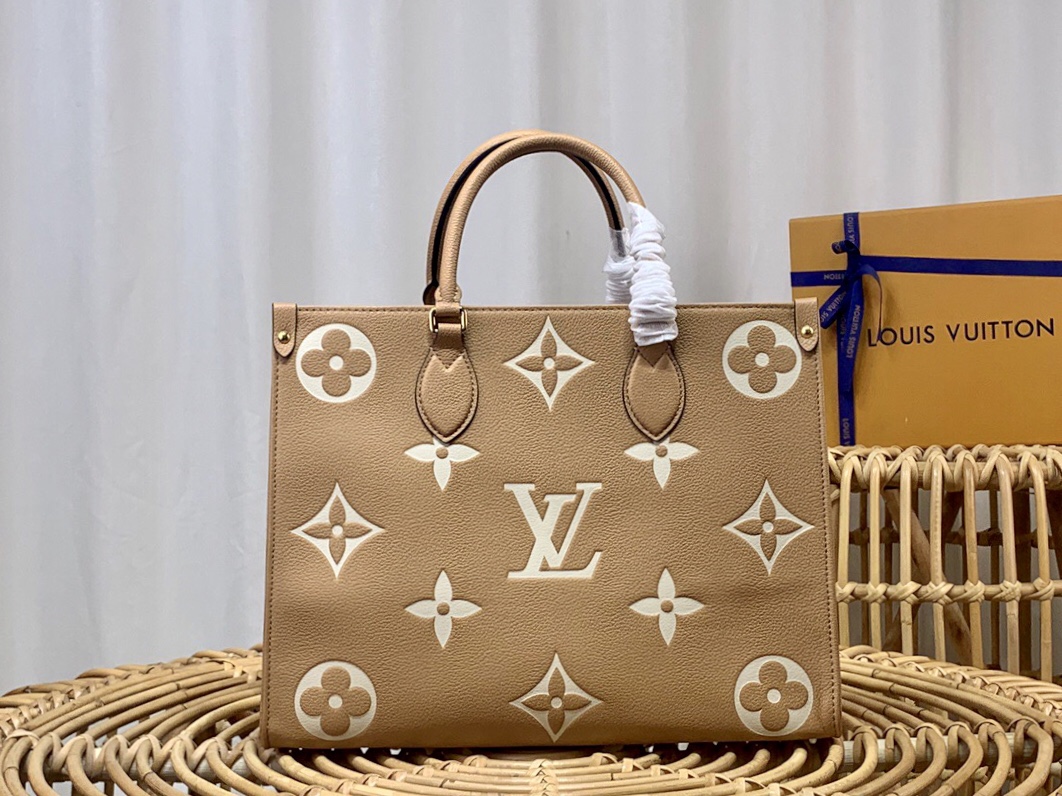 Louis Vuitton LV Onthego New
 Tote Bags Brown Cowhide M45495