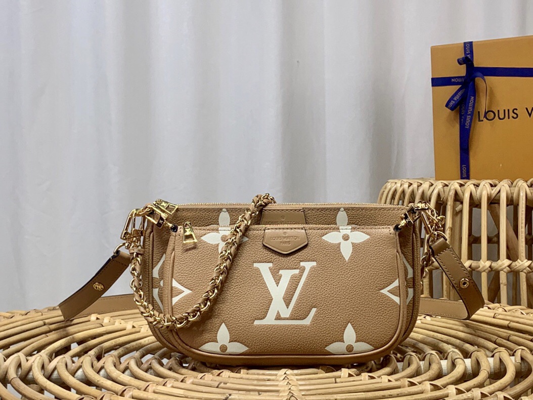 Louis Vuitton LV Multi Pochette Accessoires Handbags Crossbody & Shoulder Bags Brown Empreinte​ M80399