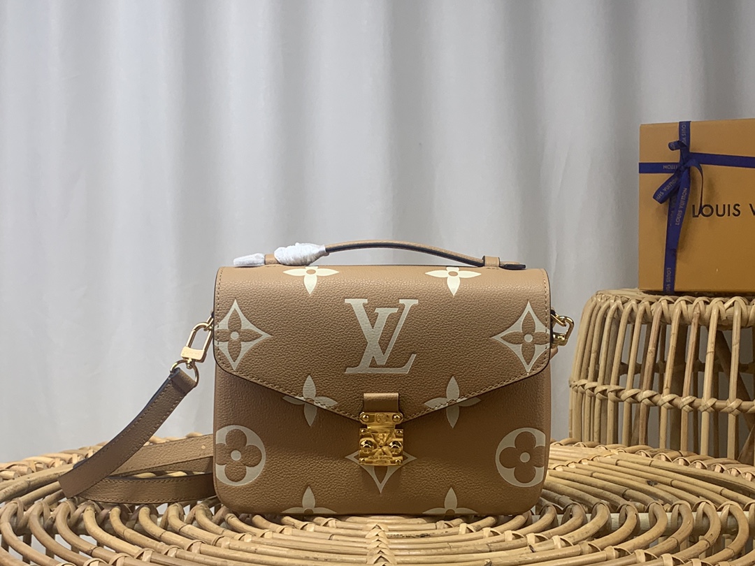 Replcia Cheap From China
 Louis Vuitton LV Pochette MeTis Bags Handbags Brown Empreinte​ m45596