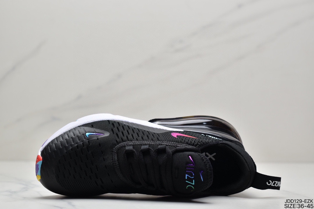 120 耐克Nike Wmns Air Max 270 React SE”Black Worldwide”270瑞亚赛车系列后半掌气垫百搭运动慢跑鞋