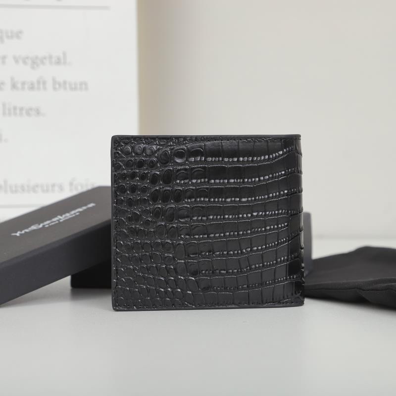 Saint Laurent Black crocodile-embossed 11x18x2cm everyday