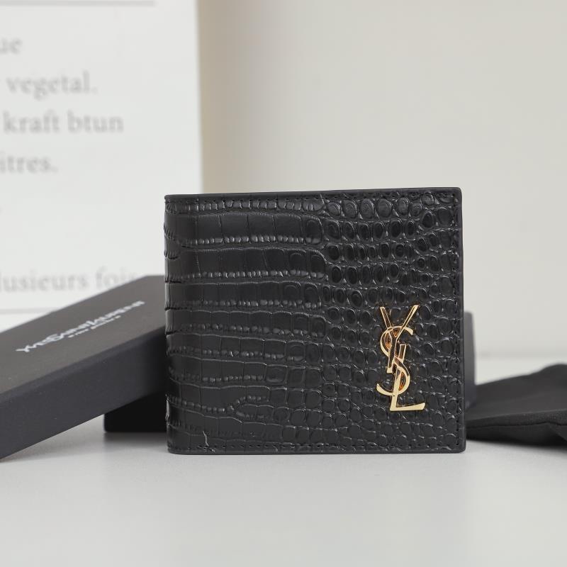 Saint Laurent Black crocodile-embossed 11x18x2cm everyday