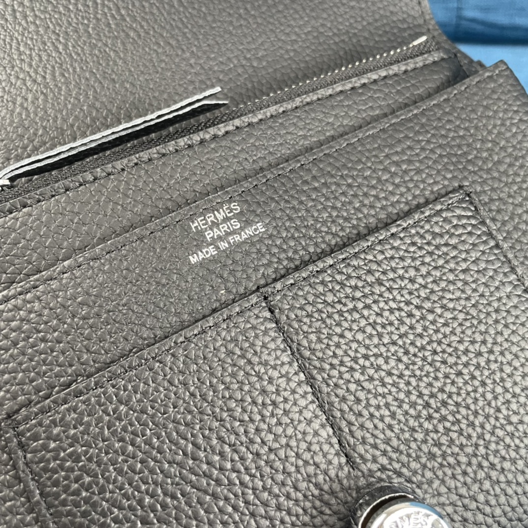 HERMES Dogon Duo 可拆分钱包 - Togo小牛皮製・8個カードポケット