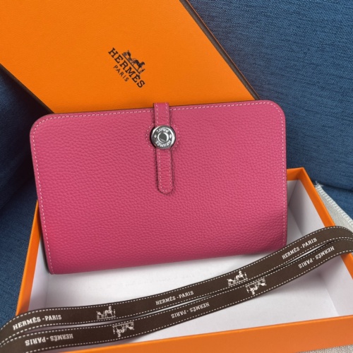 Hermes Dogon Duo Wallet Togo Leather Detachable Coin Purse - Rose Confetti 1 Hermes Dogon Duo Wallet Togo Leather Detachable Coin Purse - Rose Confetti