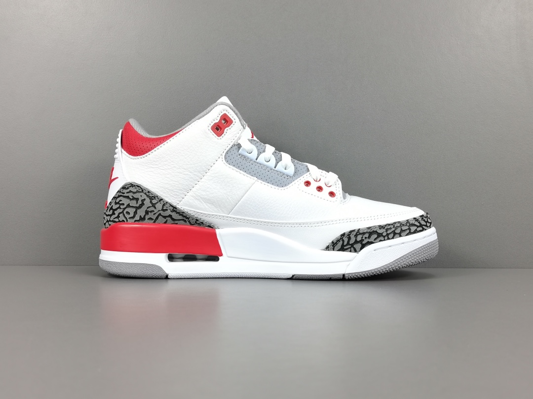 
【纯原：顶级AJ3】火焰红 2022复刻版 Air Jordan 3 ＂Fire Red＂潮流复古篮球