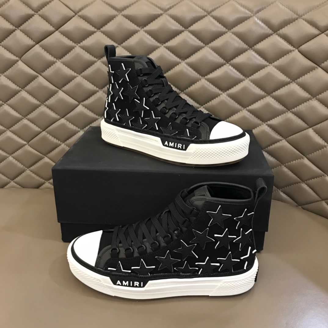 Amiri    高帮球鞋男士休闲帆布运动鞋