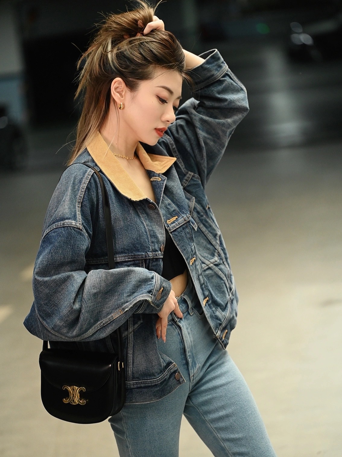 CELINE TEEN BESACE TRIOMPHE 18.5CM BAG 110413黑色