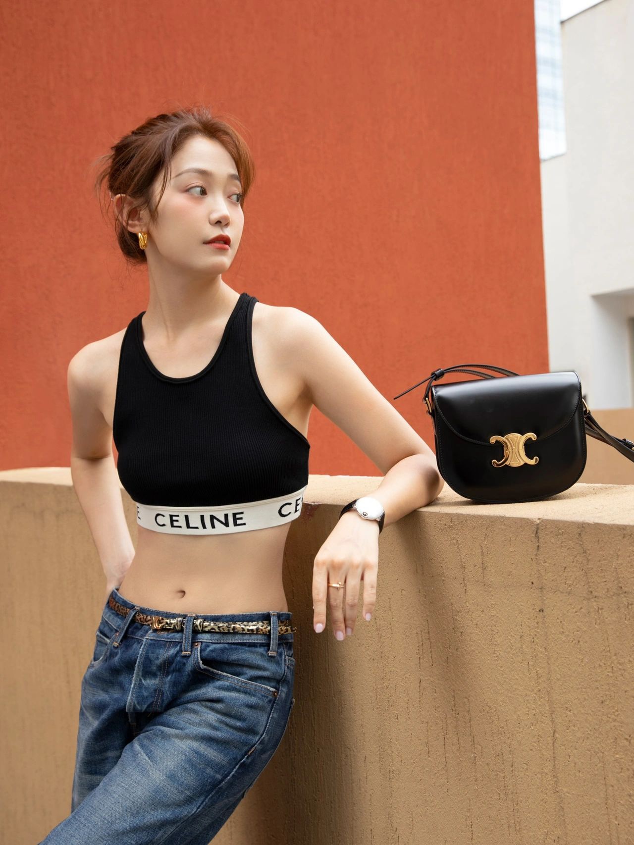 CELINE TEEN BESACE TRIOMPHE 18.5CM BAG 110413黑色