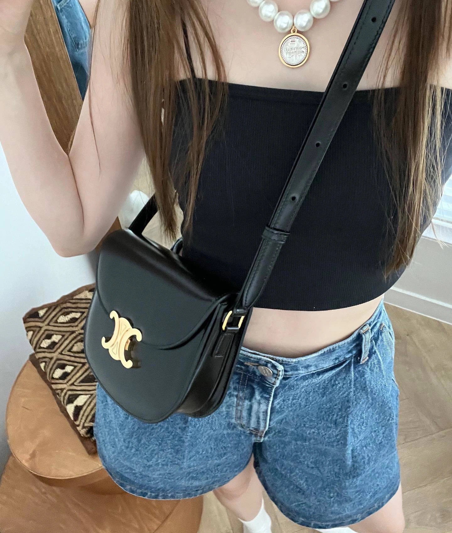 CELINE TEEN BESACE TRIOMPHE 18.5CM BAG 110413黑色