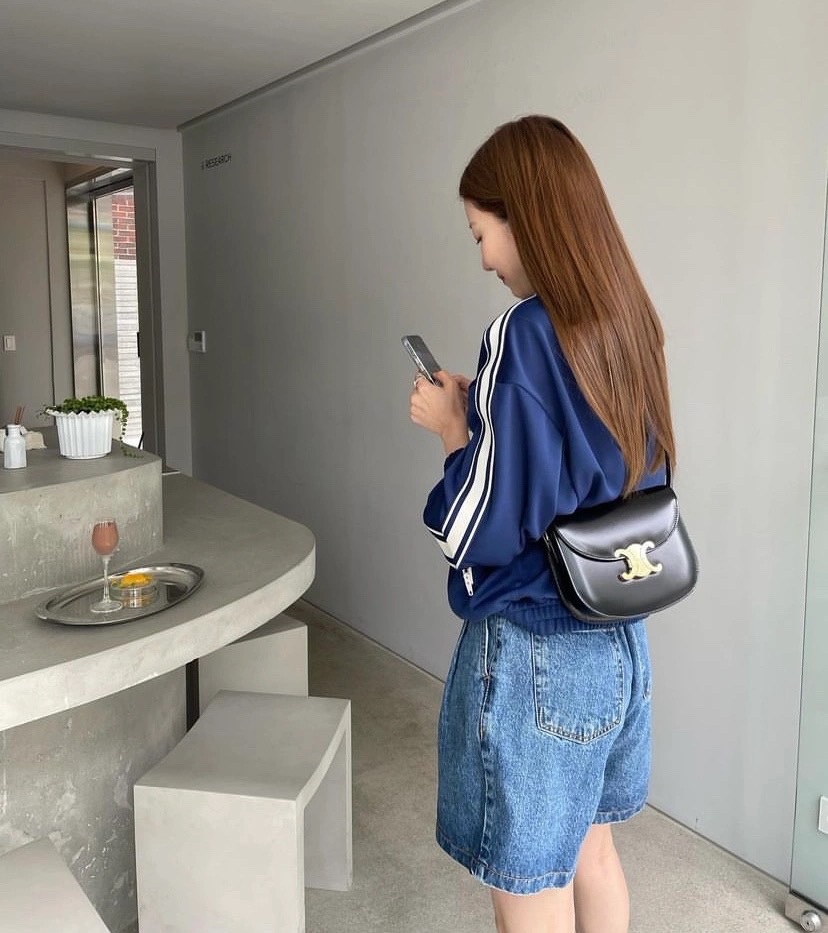 CELINE TEEN BESACE TRIOMPHE 18.5CM BAG 110413黑色