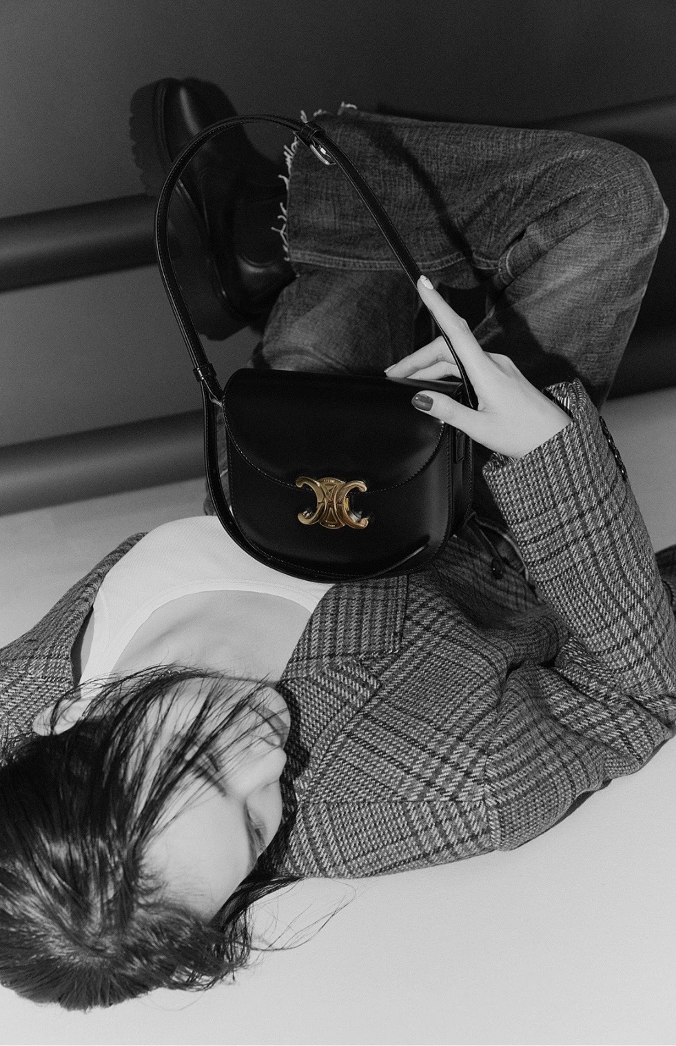 CELINE TEEN BESACE TRIOMPHE 18.5CM BAG 110413黑色