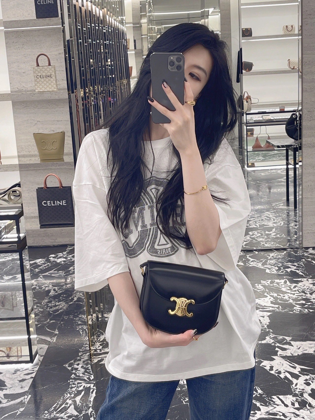 CELINE TEEN BESACE TRIOMPHE 18.5CM BAG 110413黑色