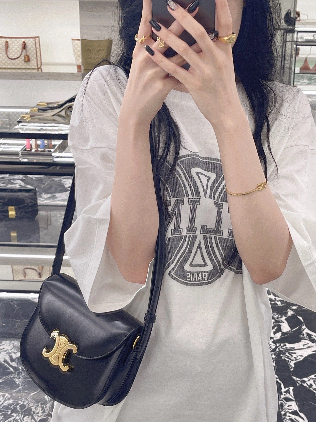CELINE TEEN BESACE TRIOMPHE 18.5CM BAG 110413黑色
