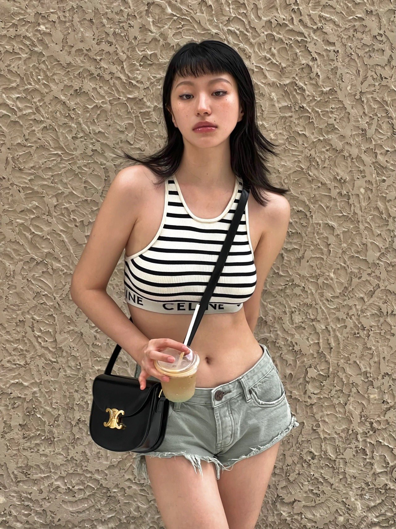 CELINE TEEN BESACE TRIOMPHE 18.5CM BAG 110413黑色