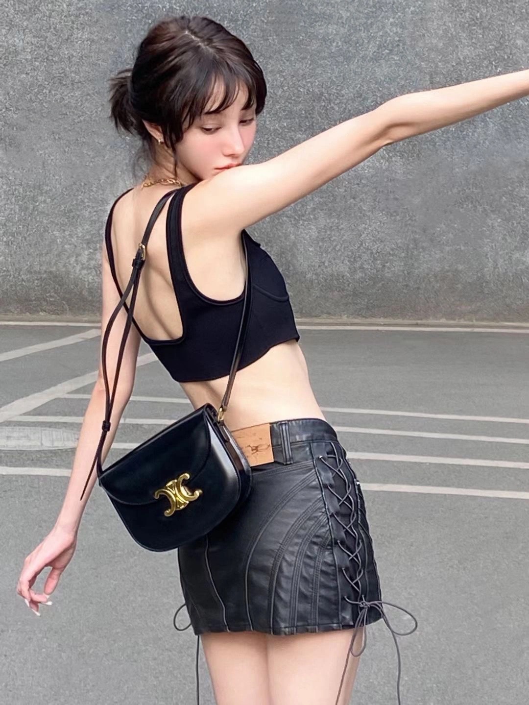 CELINE TEEN BESACE TRIOMPHE 18.5CM BAG 110413黑色