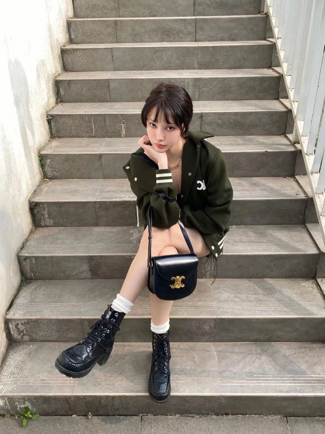 CELINE TEEN BESACE TRIOMPHE 18.5CM BAG 110413黑色