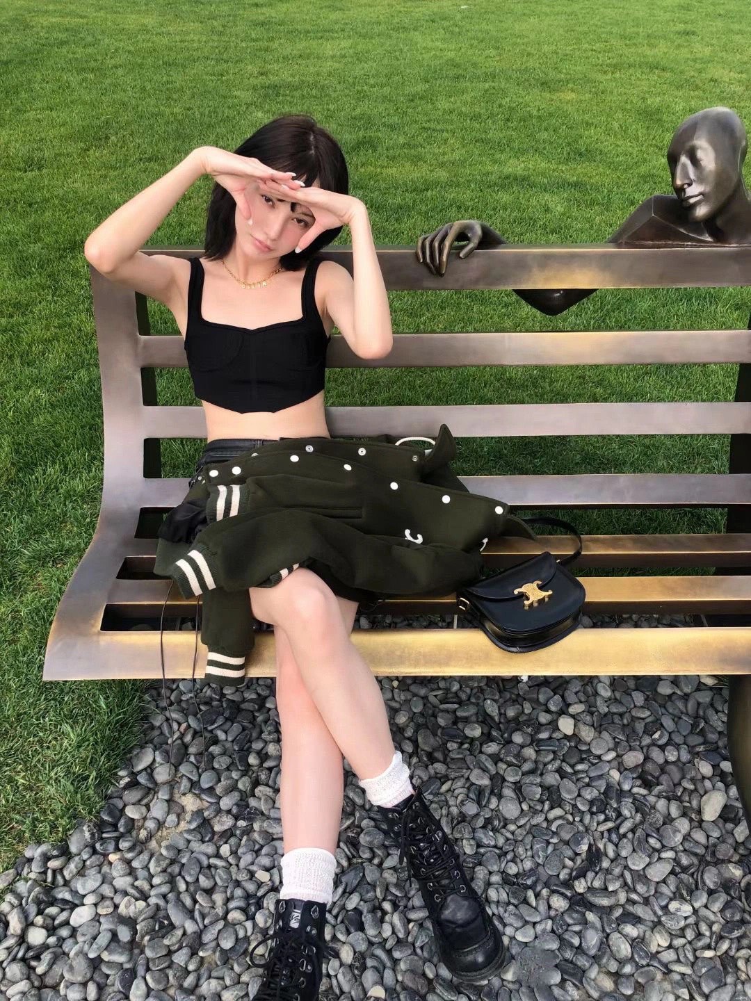 CELINE TEEN BESACE TRIOMPHE 18.5CM BAG 110413黑色