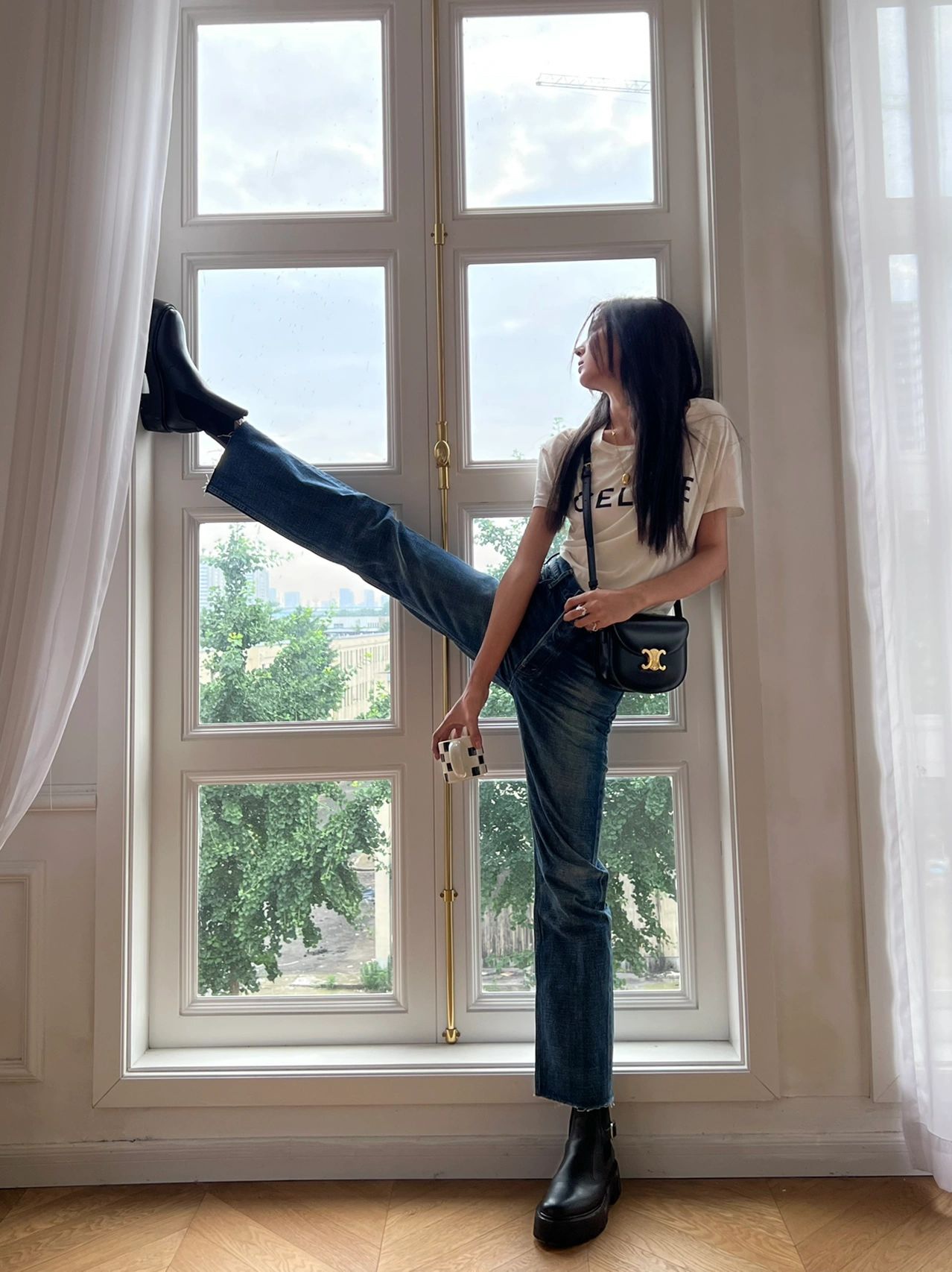 CELINE TEEN BESACE TRIOMPHE 18.5CM BAG 110413黑色