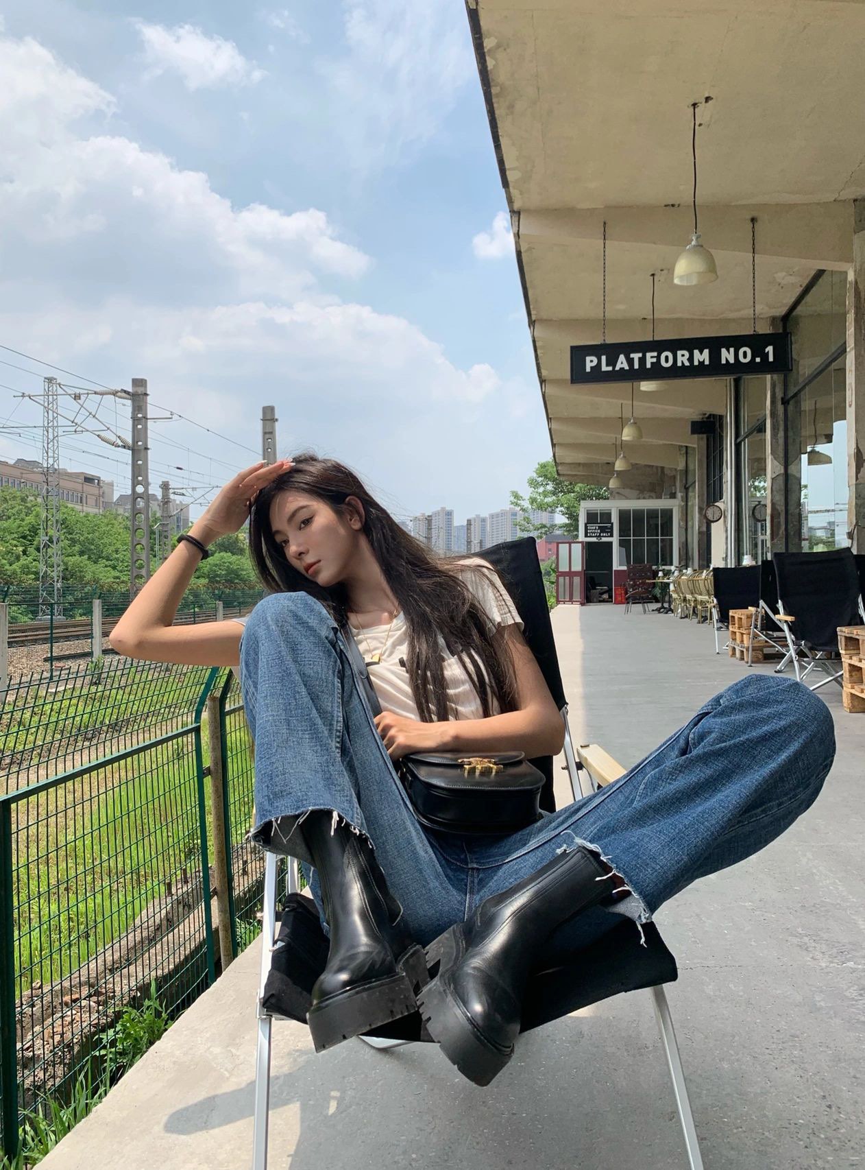 CELINE TEEN BESACE TRIOMPHE 18.5CM BAG 110413黑色