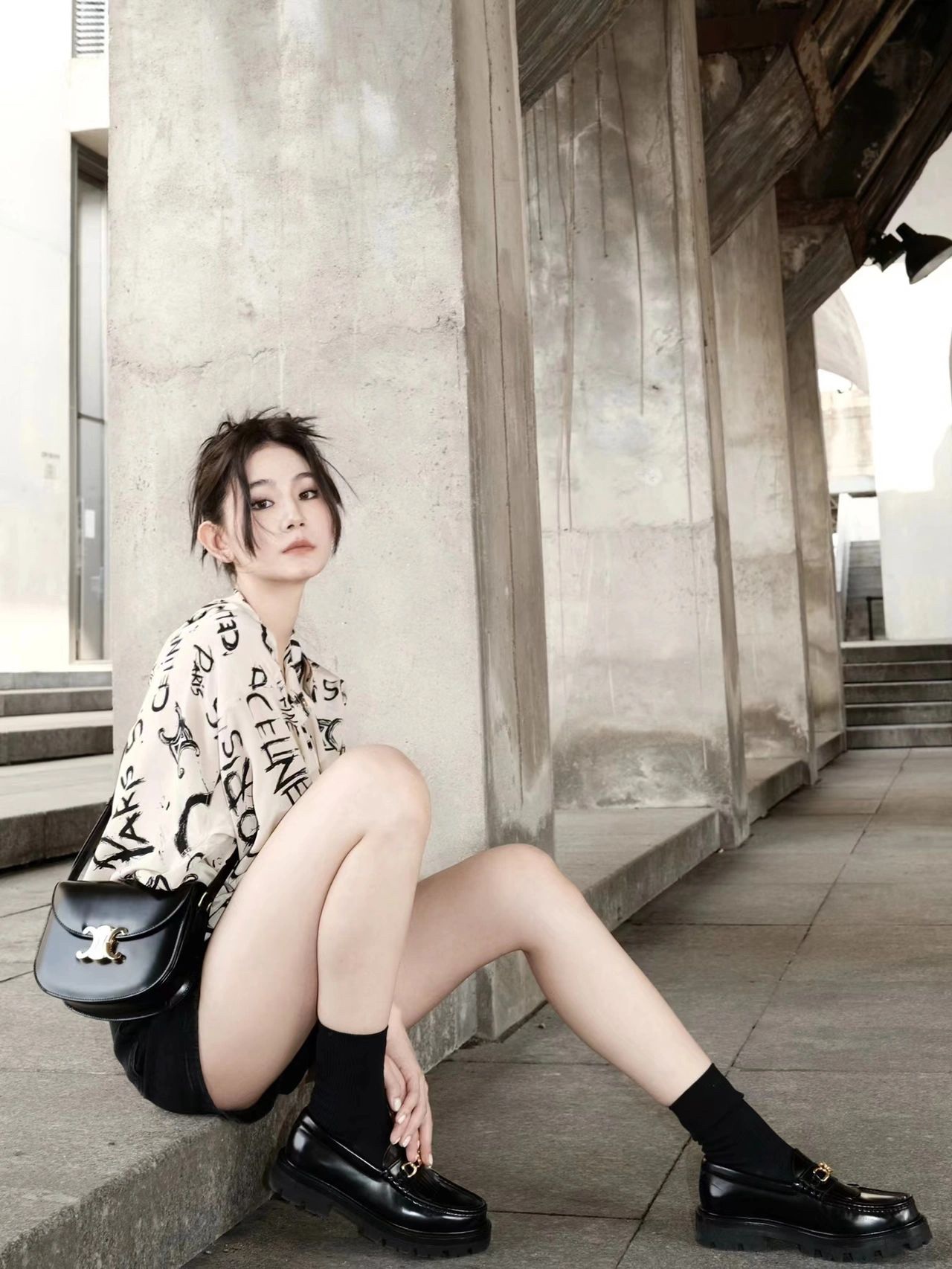 CELINE TEEN BESACE TRIOMPHE 18.5CM BAG 110413黑色