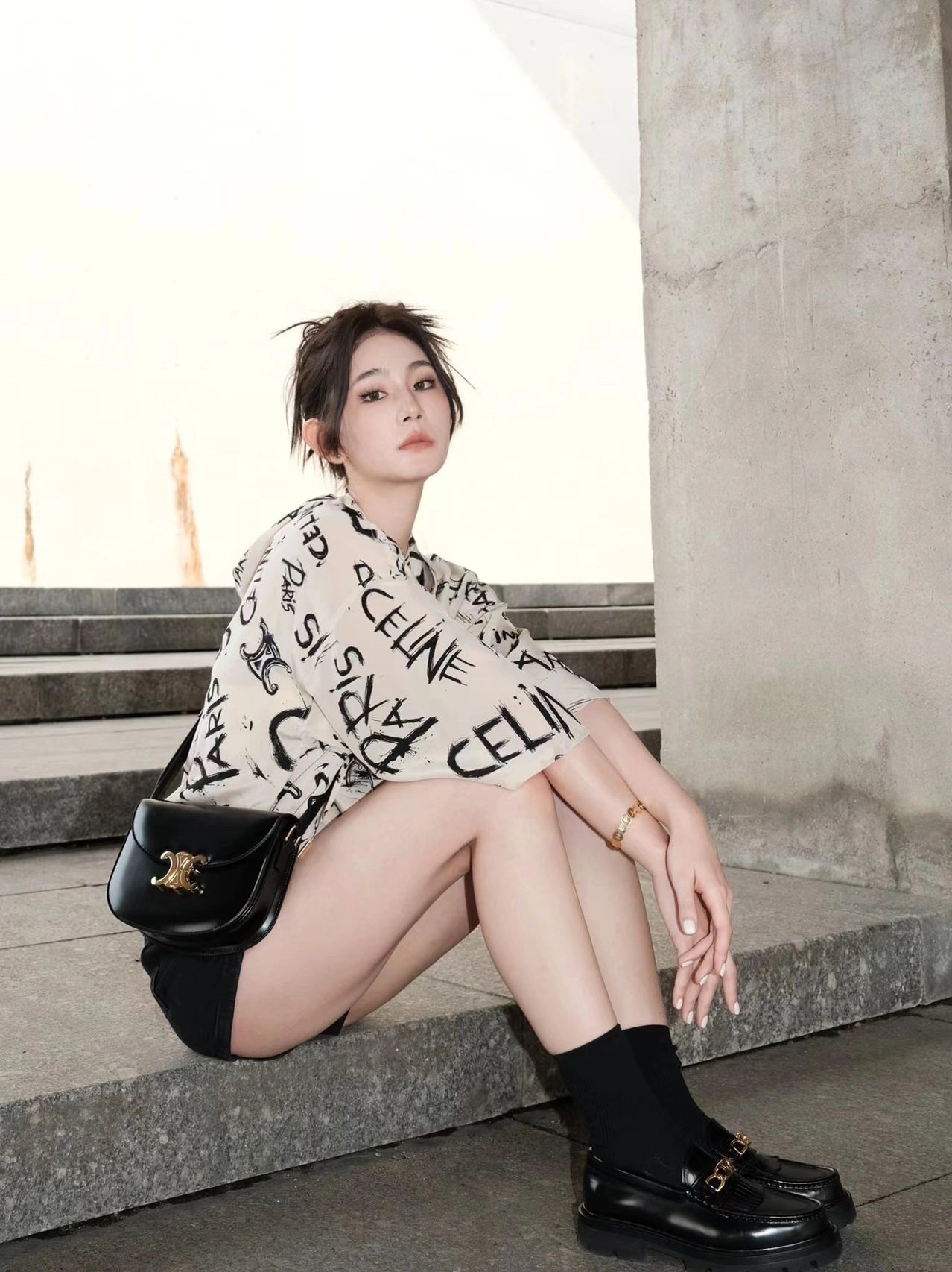 CELINE TEEN BESACE TRIOMPHE 18.5CM BAG 110413黑色