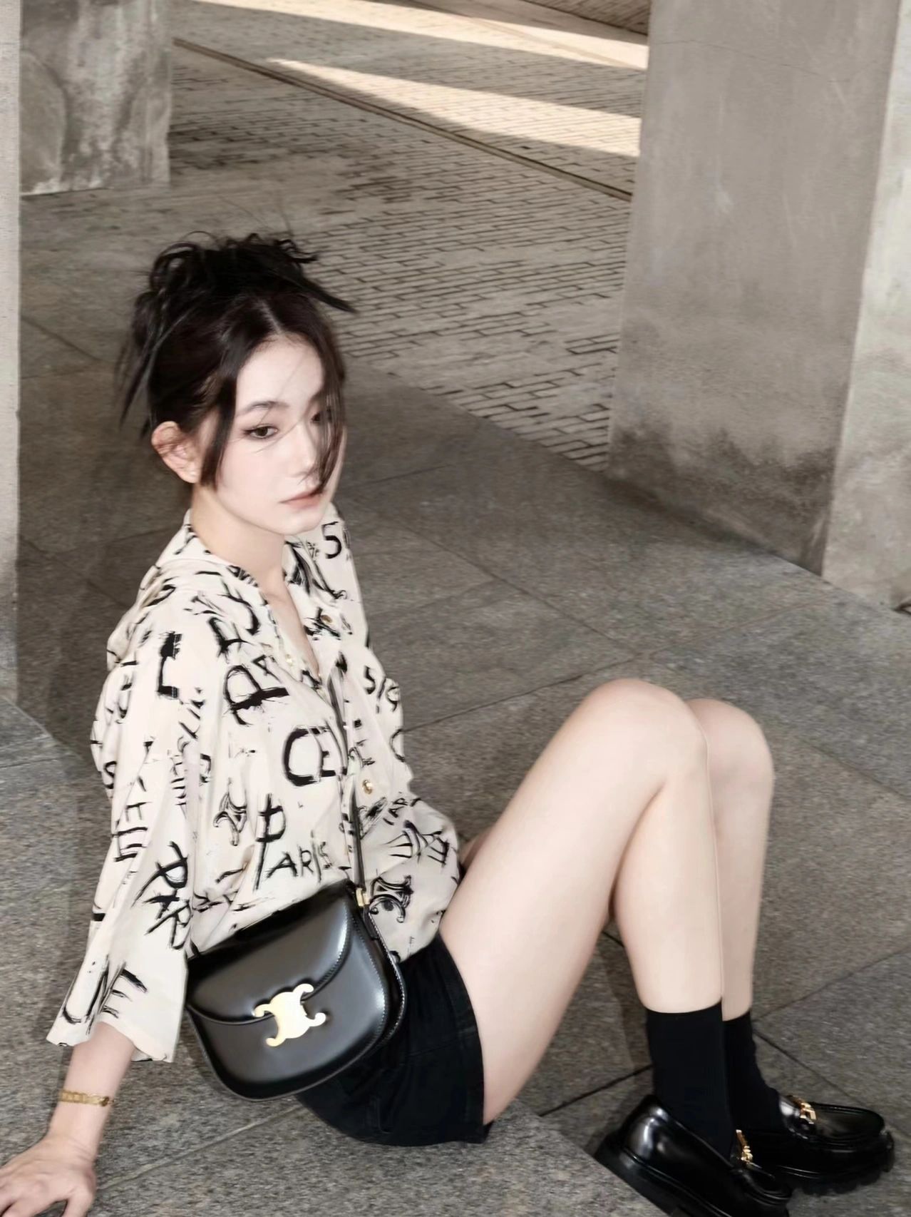 CELINE TEEN BESACE TRIOMPHE 18.5CM BAG 110413黑色