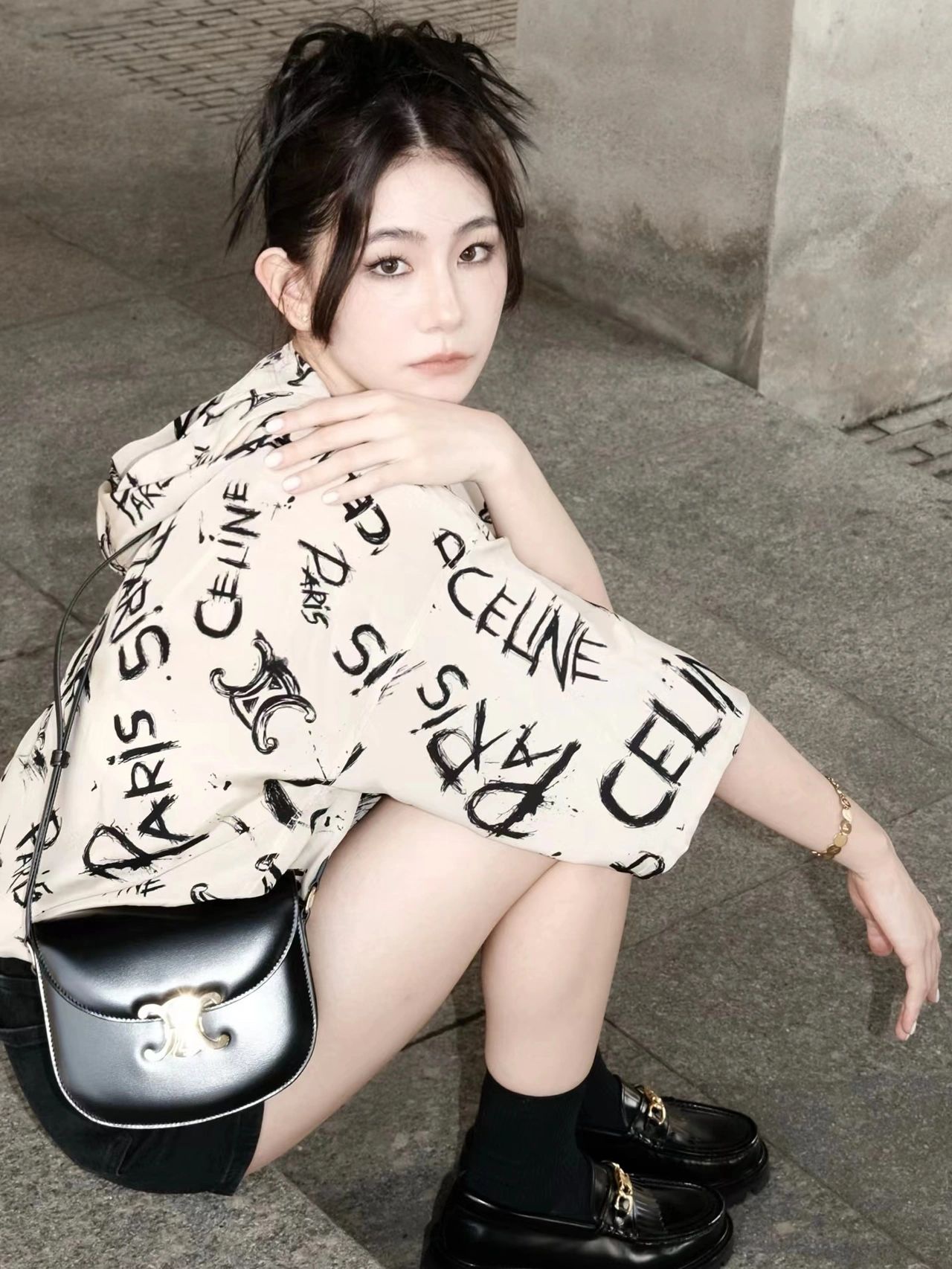 CELINE TEEN BESACE TRIOMPHE 18.5CM BAG 110413黑色