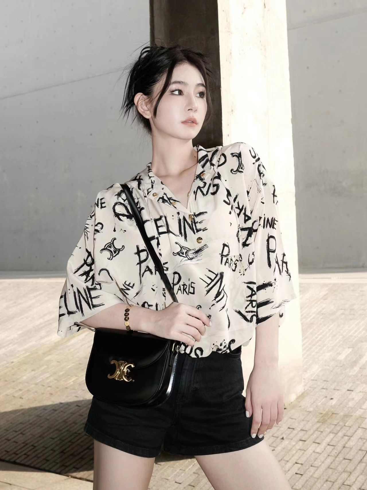 CELINE TEEN BESACE TRIOMPHE 18.5CM BAG 110413黑色