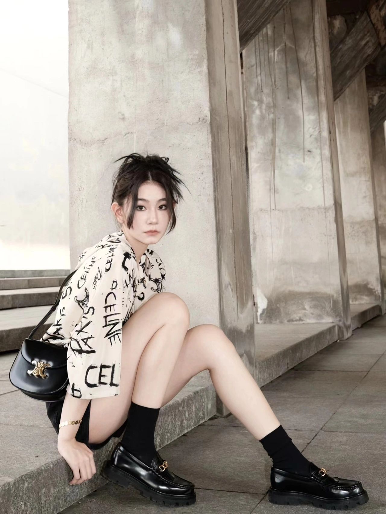 CELINE TEEN BESACE TRIOMPHE 18.5CM BAG 110413黑色