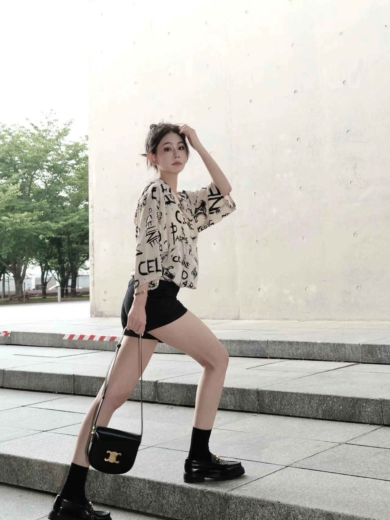 CELINE TEEN BESACE TRIOMPHE 18.5CM BAG 110413黑色