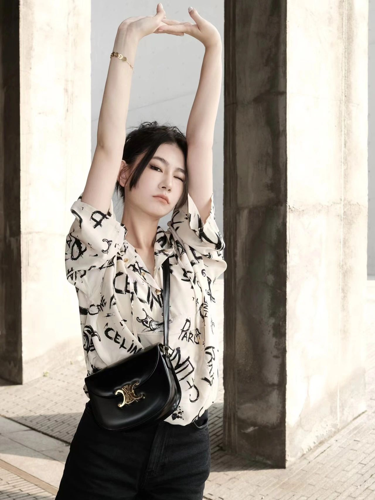 CELINE TEEN BESACE TRIOMPHE 18.5CM BAG 110413黑色