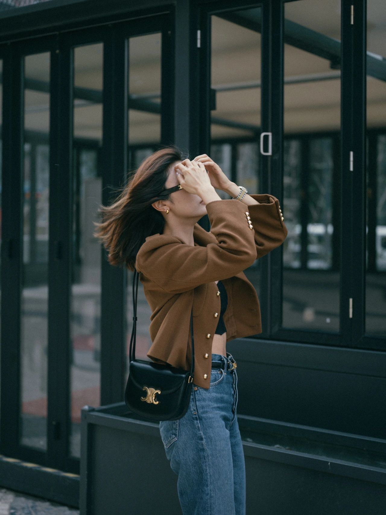 CELINE TEEN BESACE TRIOMPHE 18.5CM BAG 110413黑色