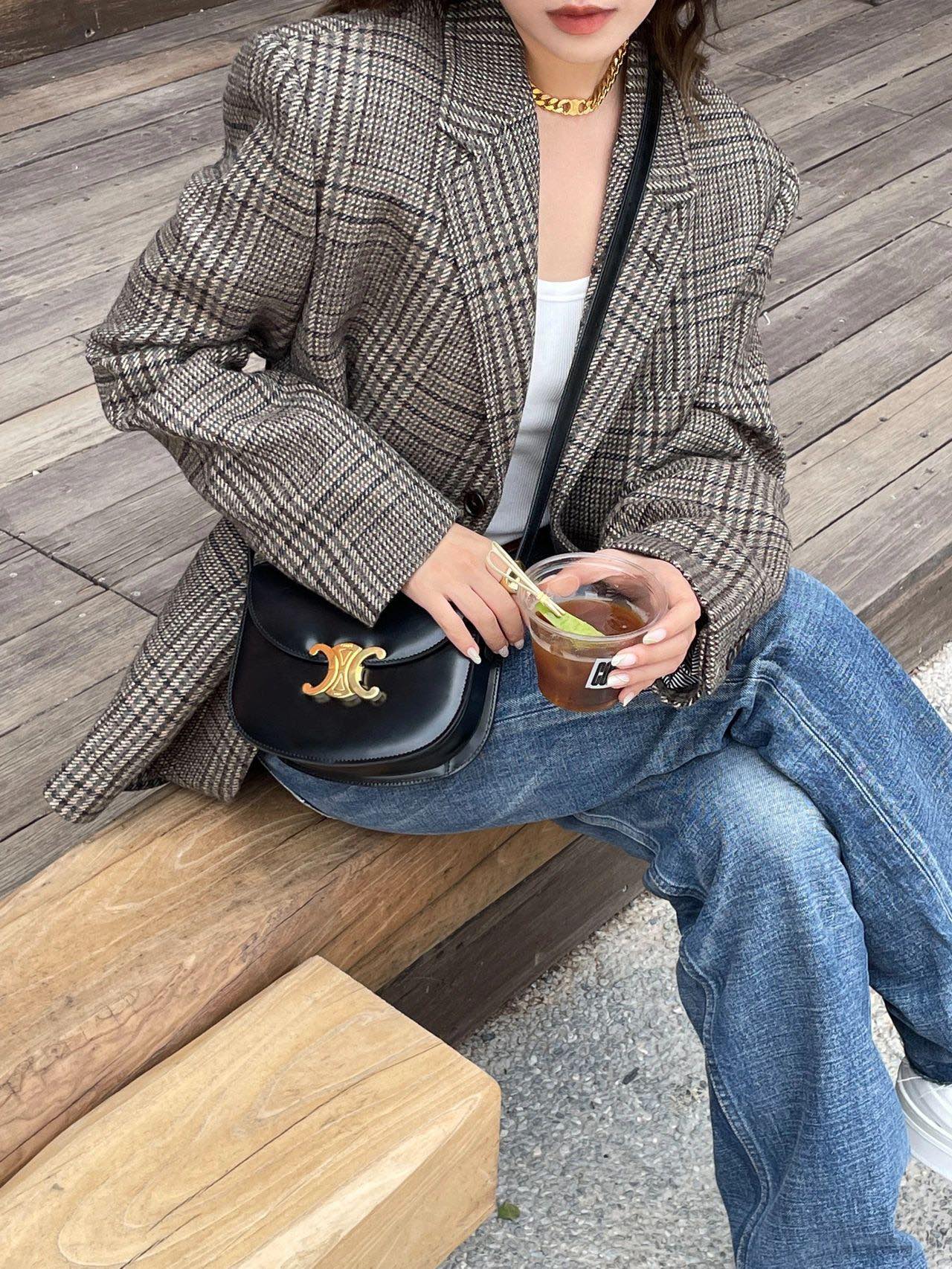 CELINE TEEN BESACE TRIOMPHE 18.5CM BAG 110413黑色