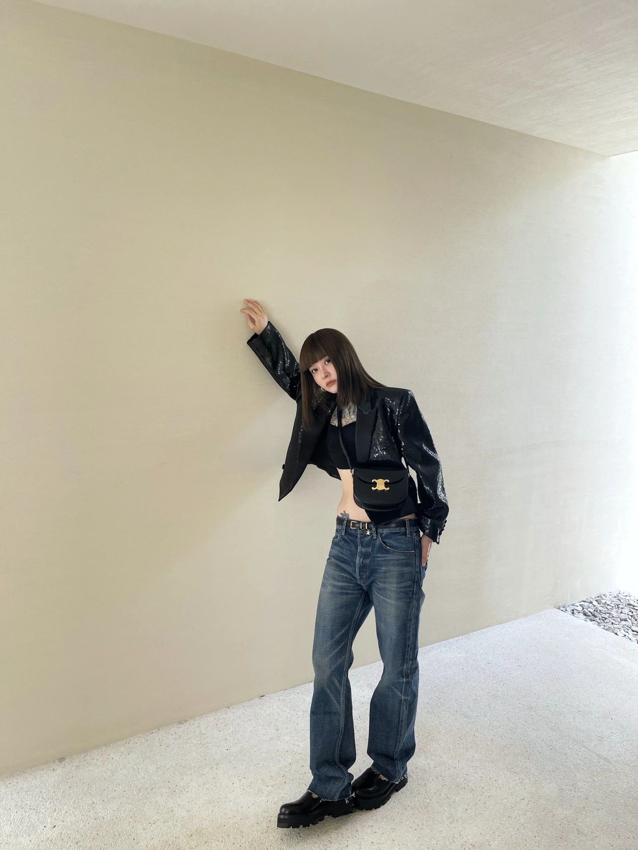 CELINE TEEN BESACE TRIOMPHE 18.5CM BAG 110413黑色