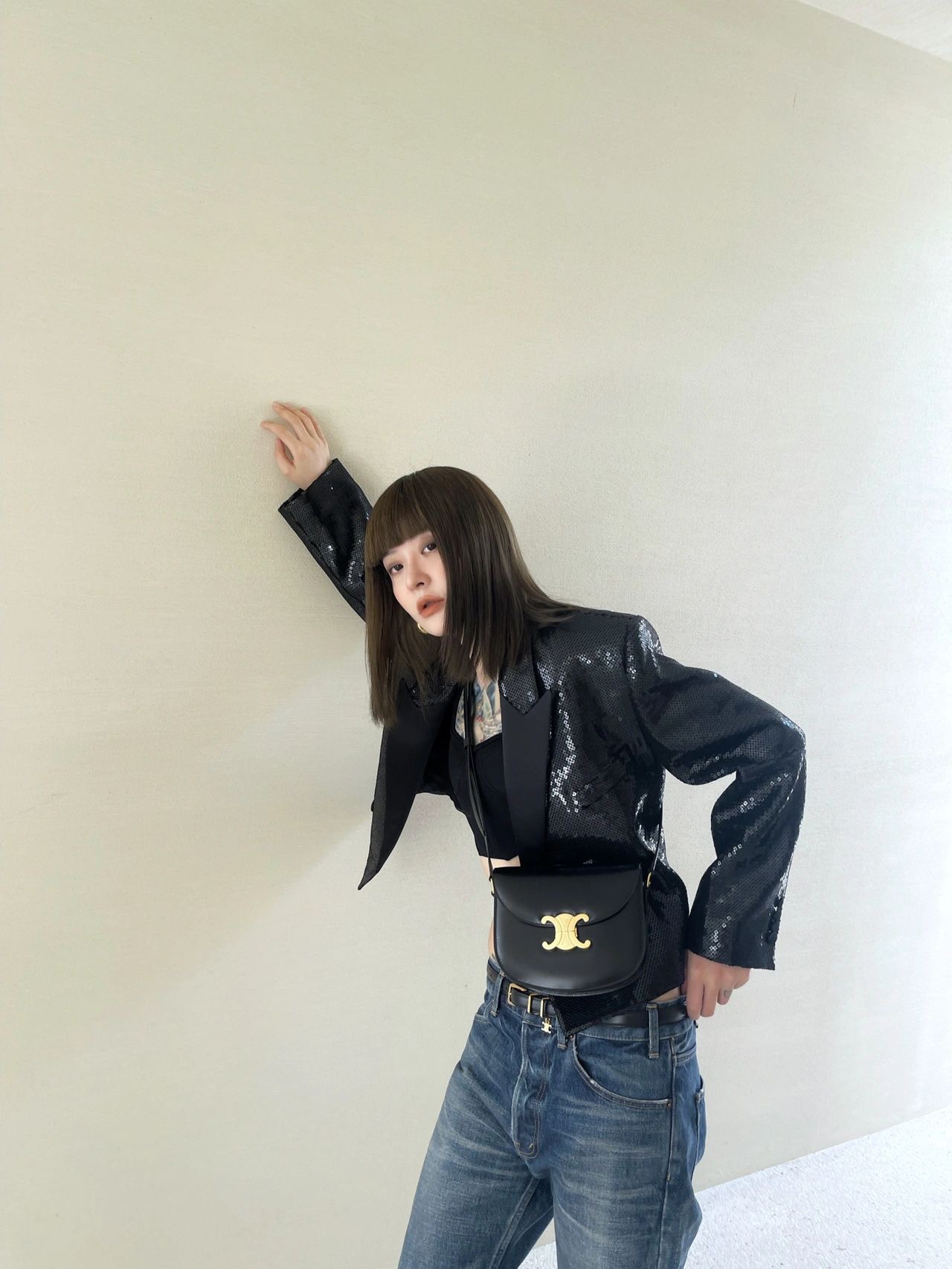 CELINE TEEN BESACE TRIOMPHE 18.5CM BAG 110413黑色