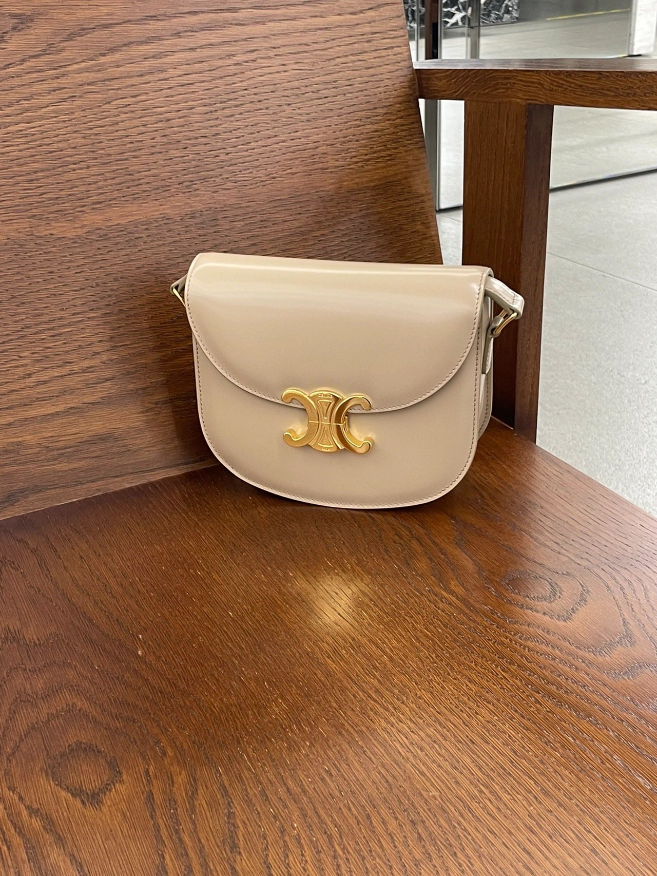 CELINE TEEN BESACE TRIOMPHE 18.5CM BAG 110413裸色