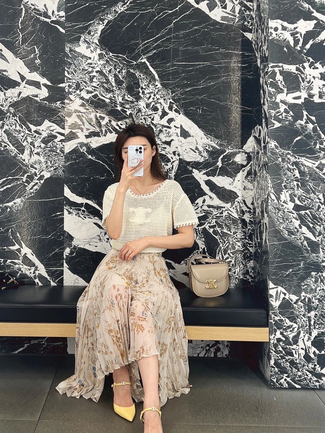 CELINE TEEN BESACE TRIOMPHE 18.5CM BAG 110413裸色