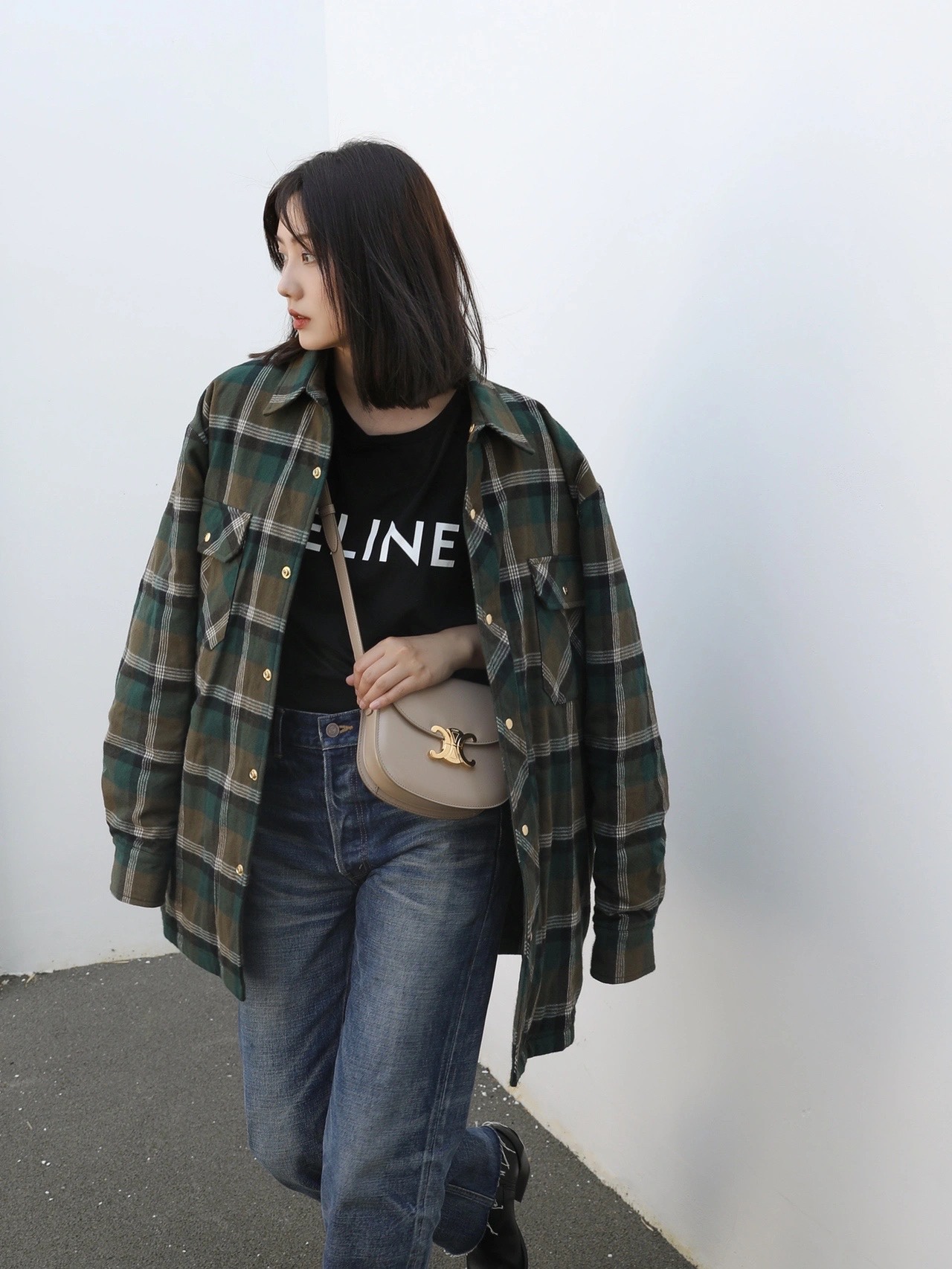 CELINE TEEN BESACE TRIOMPHE 18.5CM BAG 110413裸色