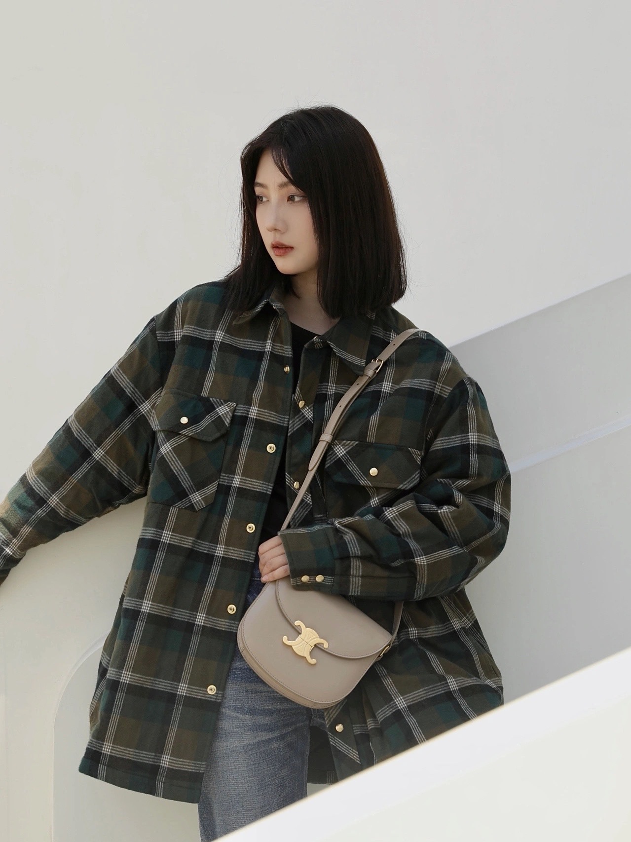 CELINE TEEN BESACE TRIOMPHE 18.5CM BAG 110413裸色