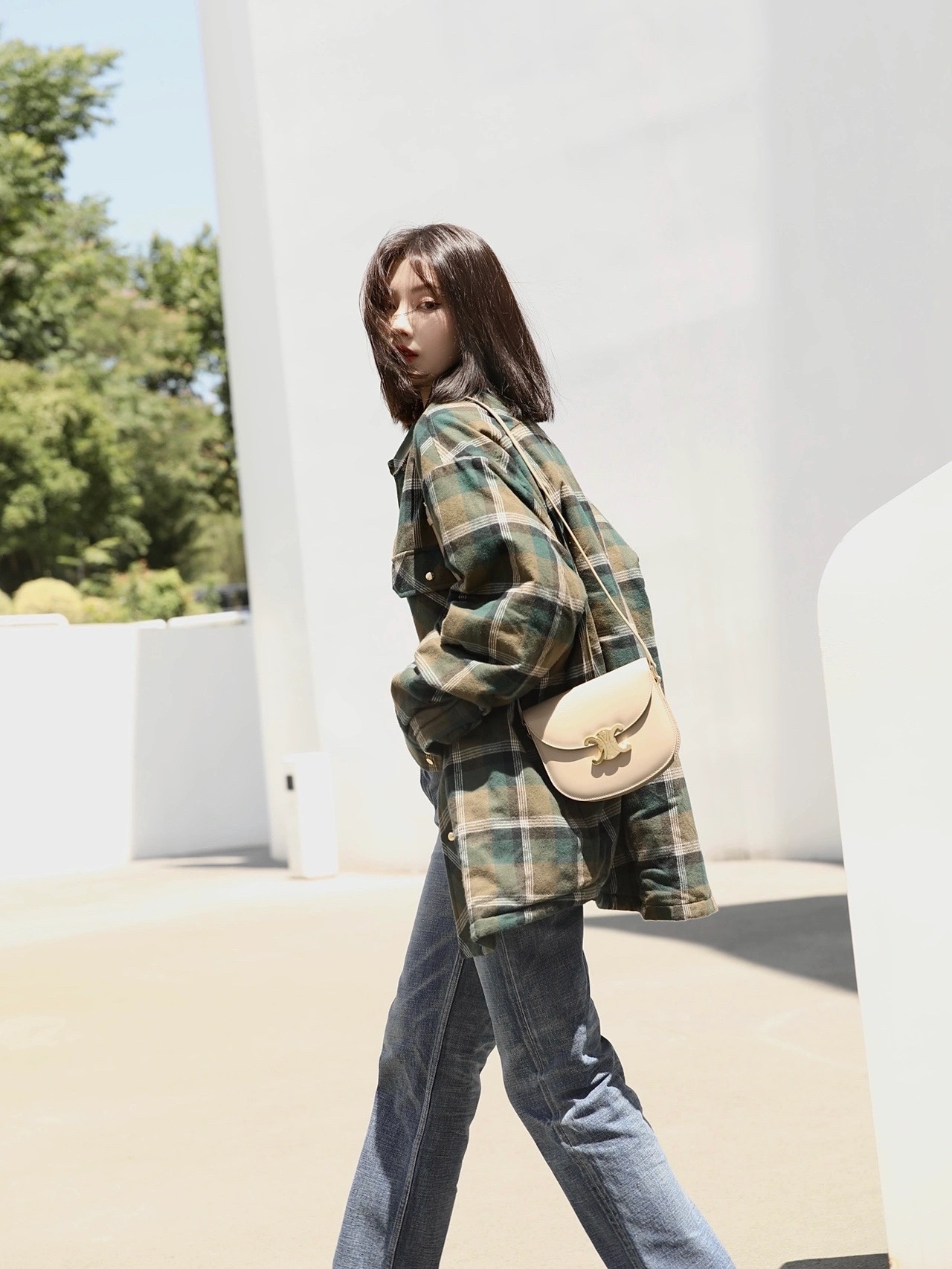 CELINE TEEN BESACE TRIOMPHE 18.5CM BAG 110413裸色