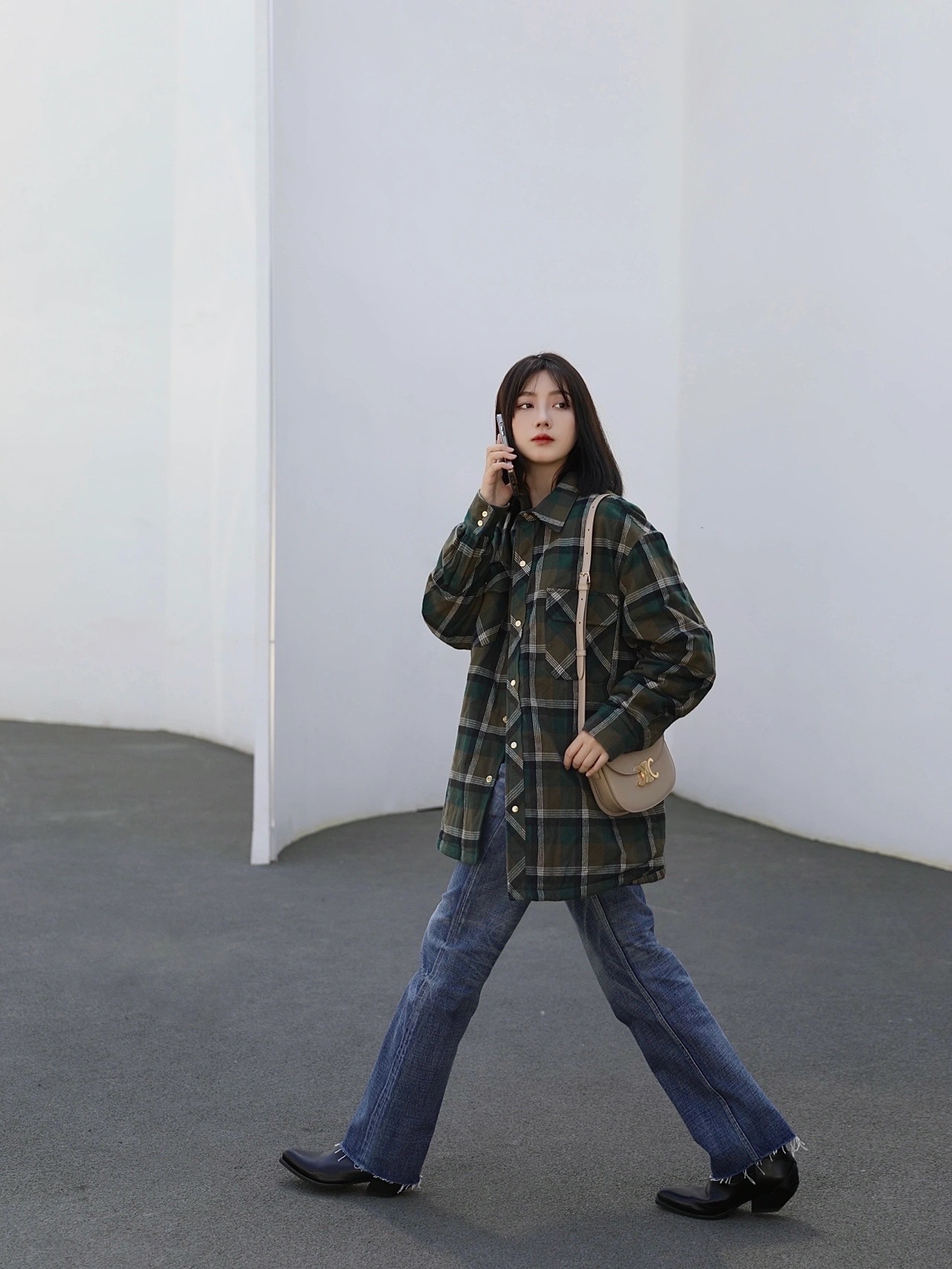 CELINE TEEN BESACE TRIOMPHE 18.5CM BAG 110413裸色