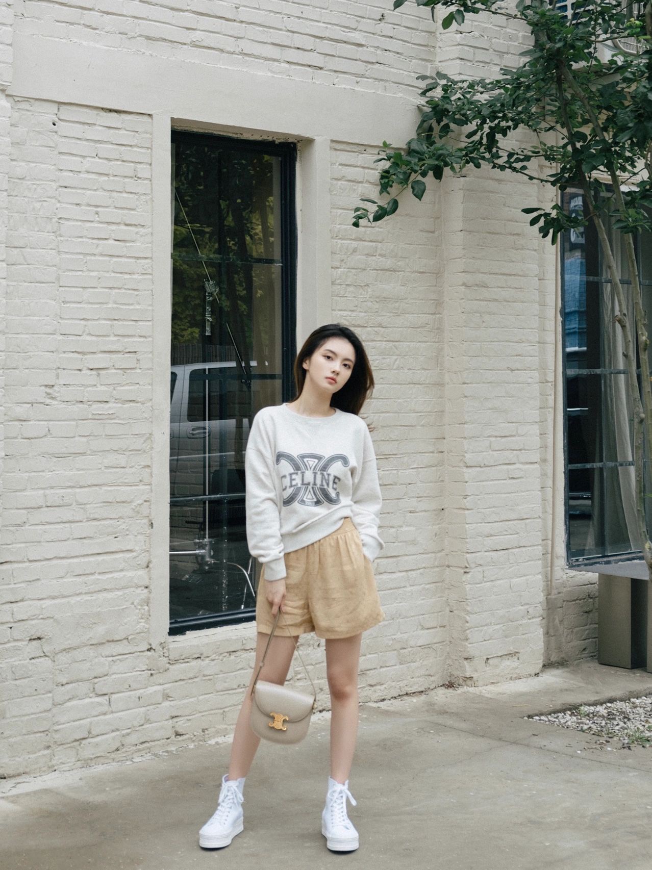 CELINE TEEN BESACE TRIOMPHE 18.5CM BAG 110413裸色