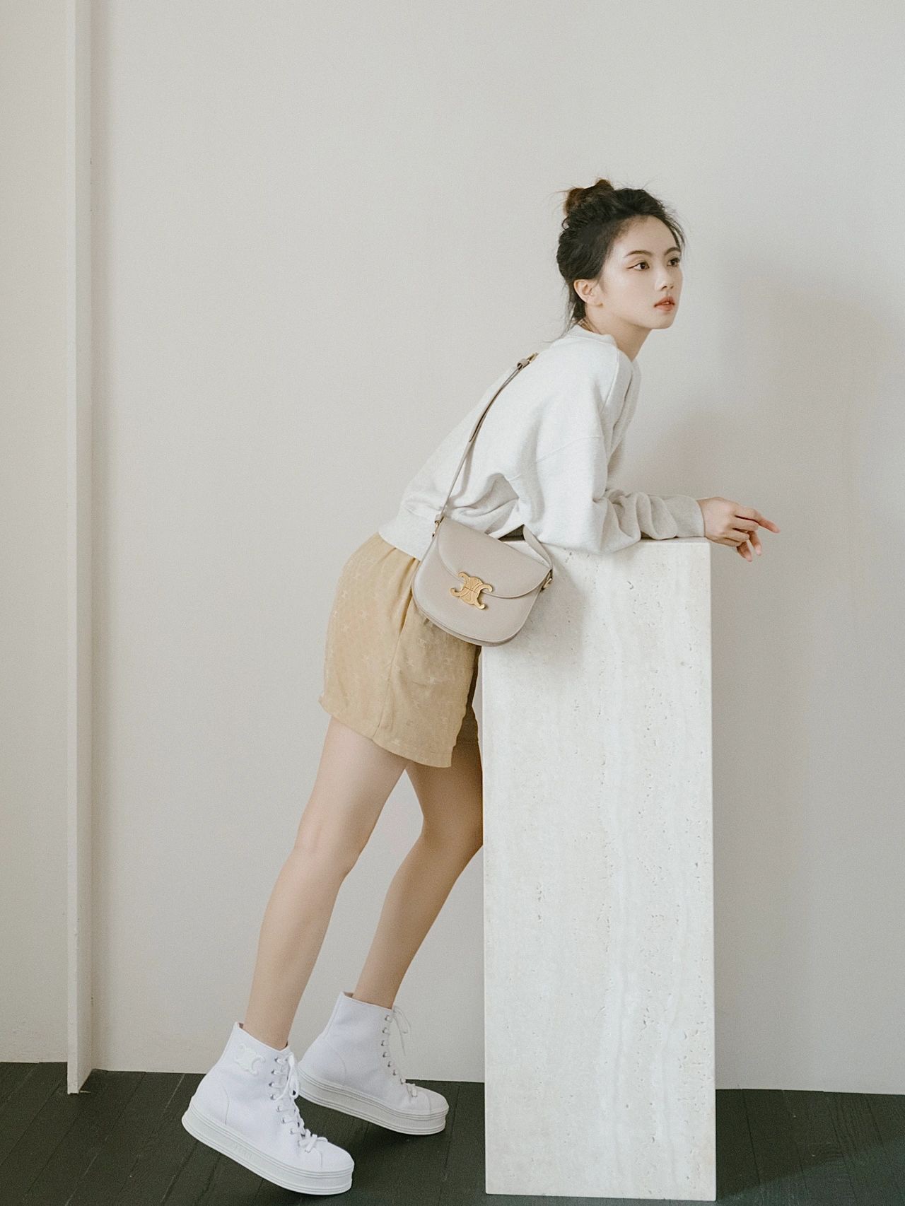 CELINE TEEN BESACE TRIOMPHE 18.5CM BAG 110413裸色