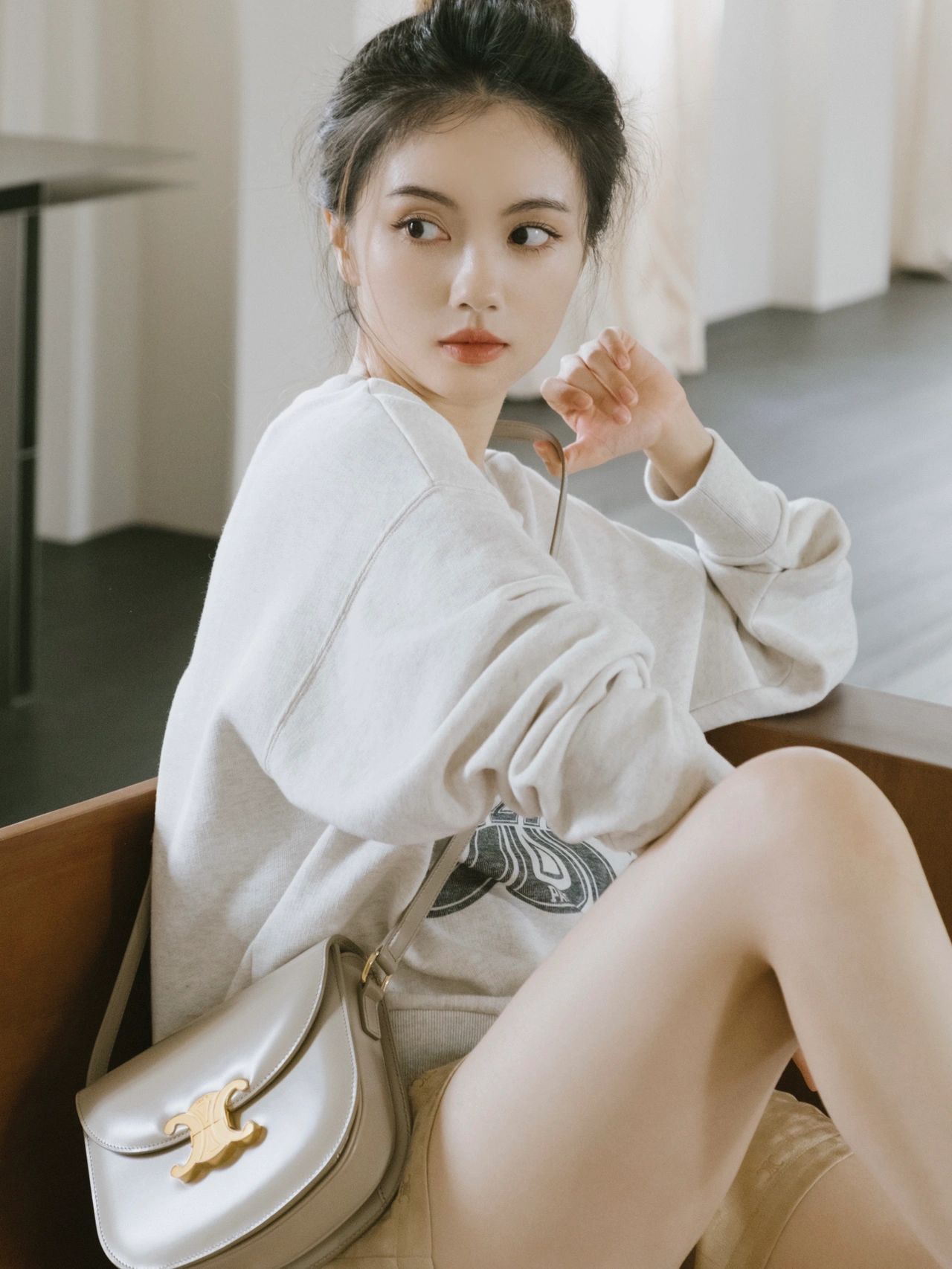 CELINE TEEN BESACE TRIOMPHE 18.5CM BAG 110413裸色