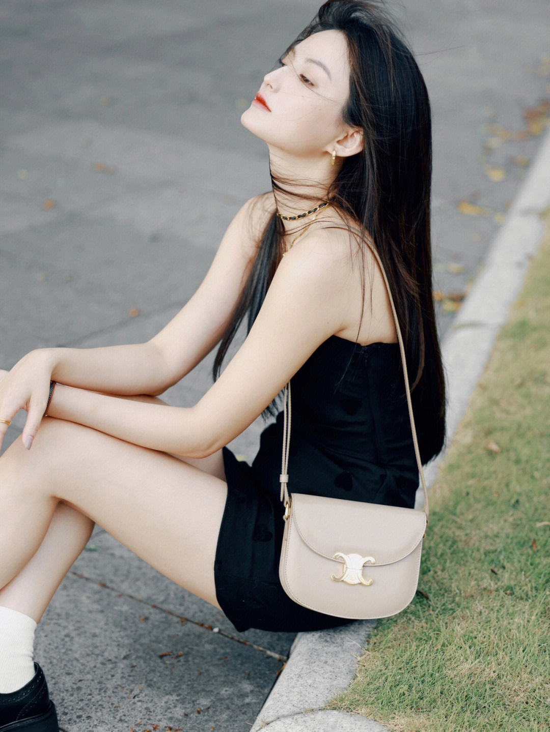 CELINE TEEN BESACE TRIOMPHE 18.5CM BAG 110413裸色