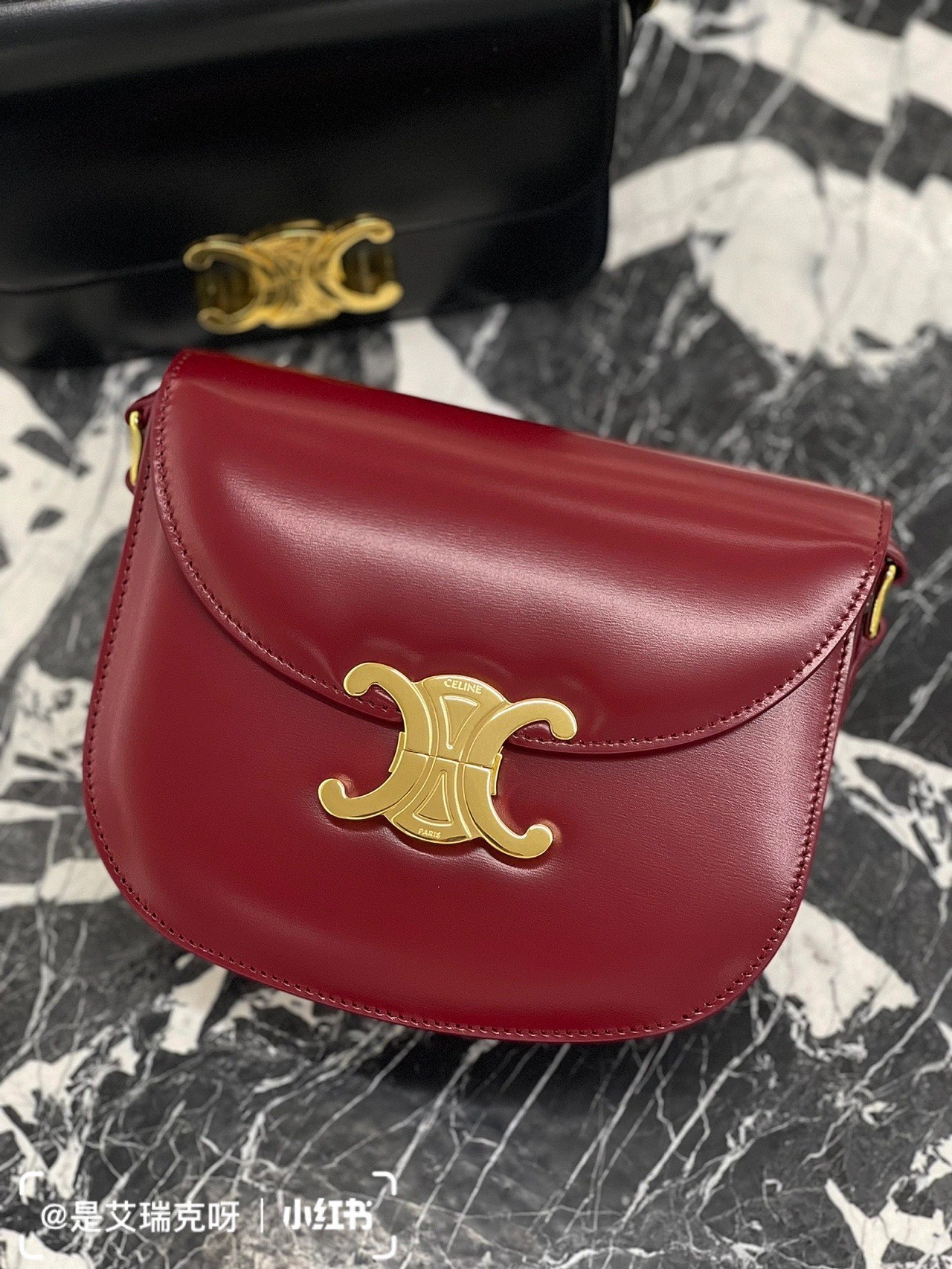 CELINE TEEN BESACE TRIOMPHE 18.5CM BAG 110413深红色