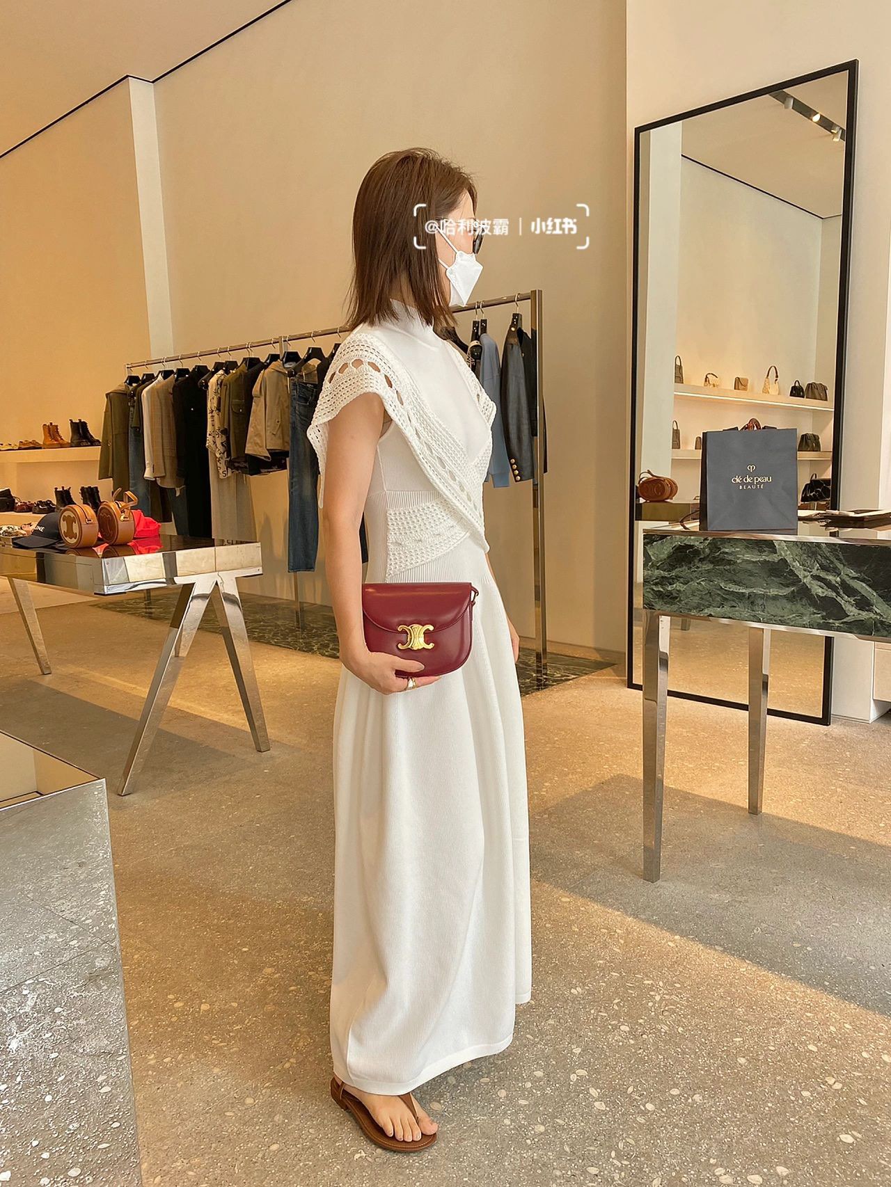 CELINE TEEN BESACE TRIOMPHE 18.5CM BAG 110413深红色